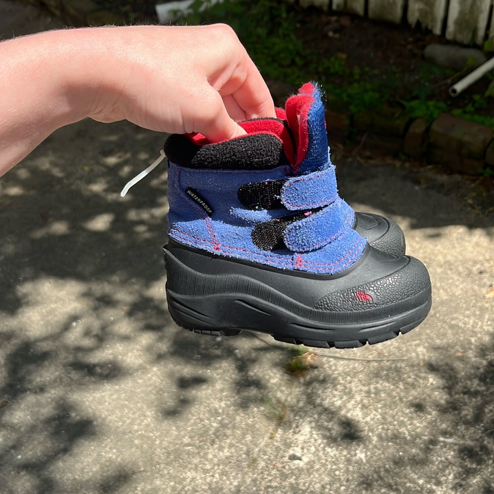 The North Face Kids' Blue and Black Winter Boots